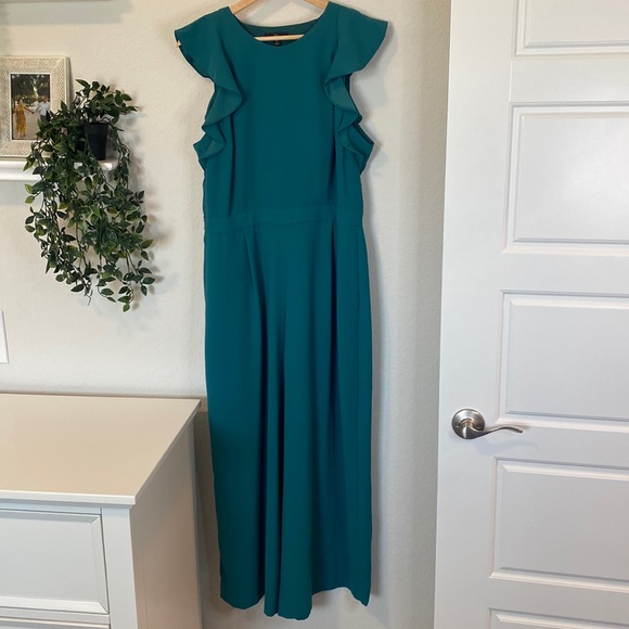 J. Crew Pants - J.Crew Sleeveless Ruffle Jumpsuit in 365 Crepe - Size 12